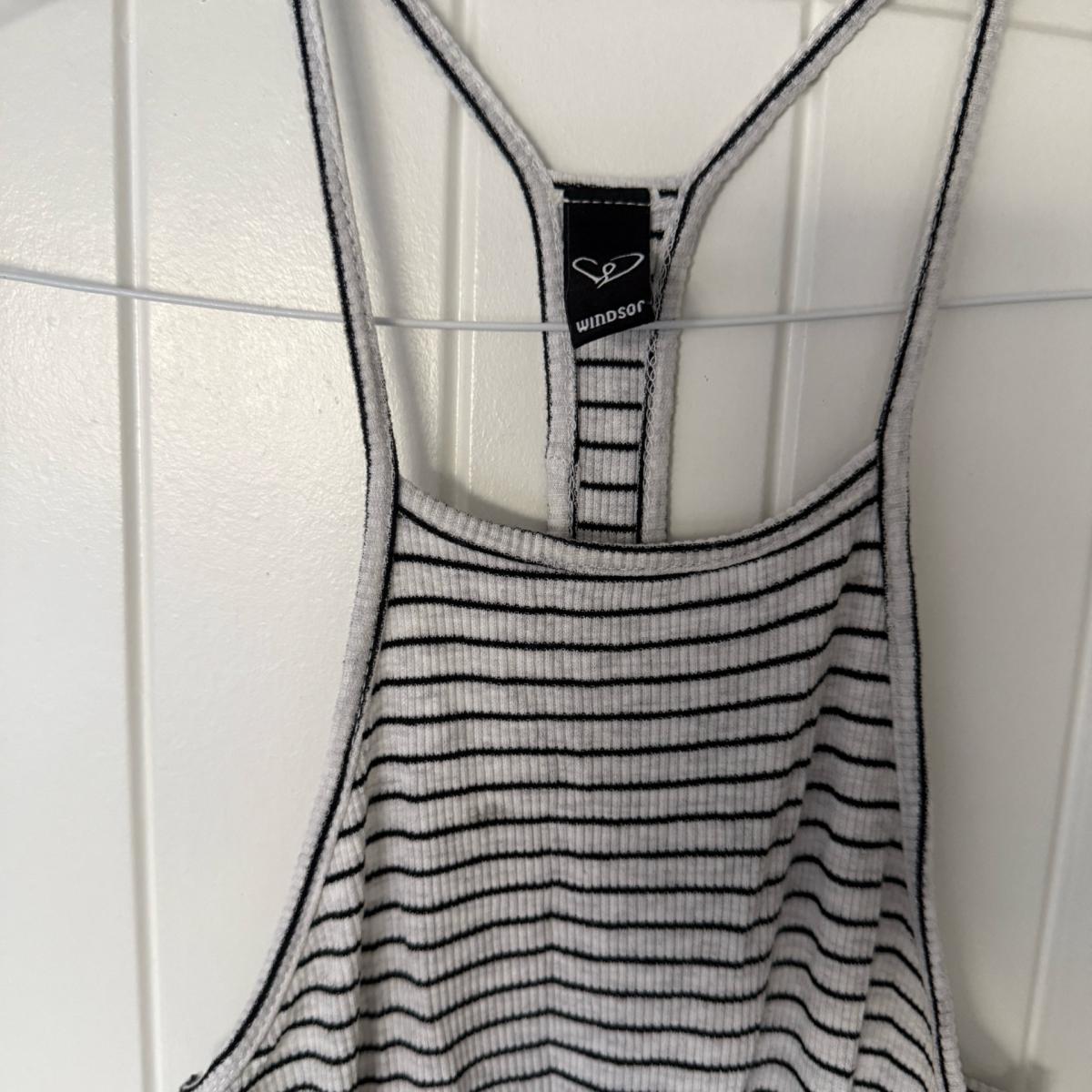 Windsor Striped Ribbed Racerback Midi Dress