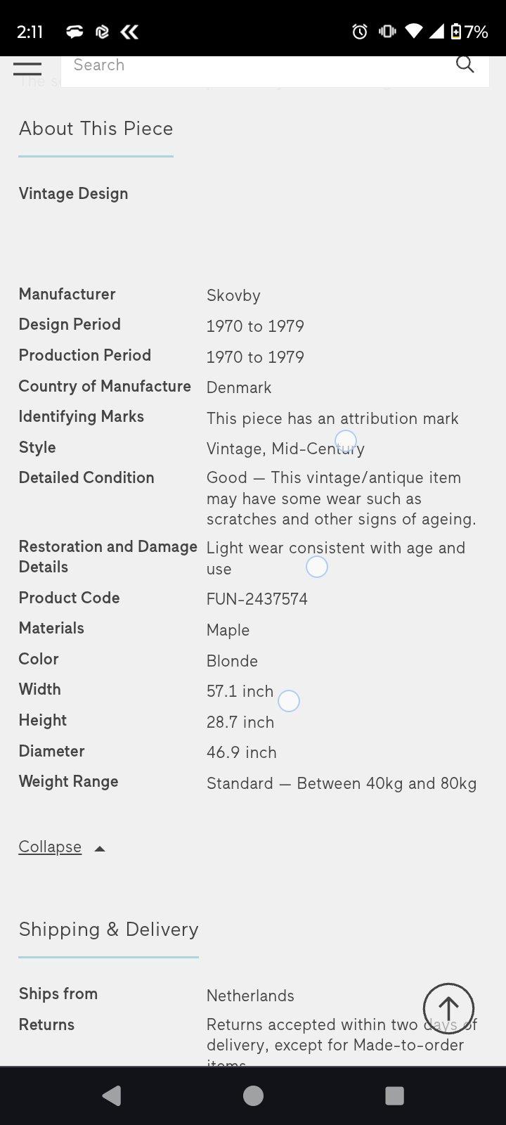Vintage Round SM32 Extendable Dining Table from Skovby 1970s