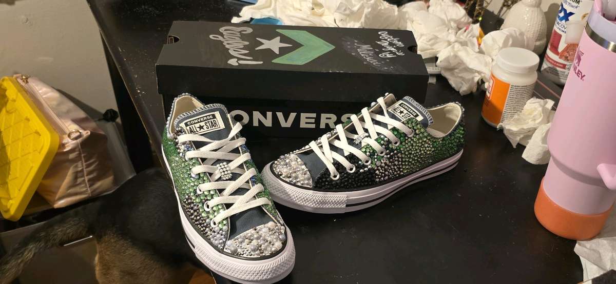 custom rhinestone sneakers