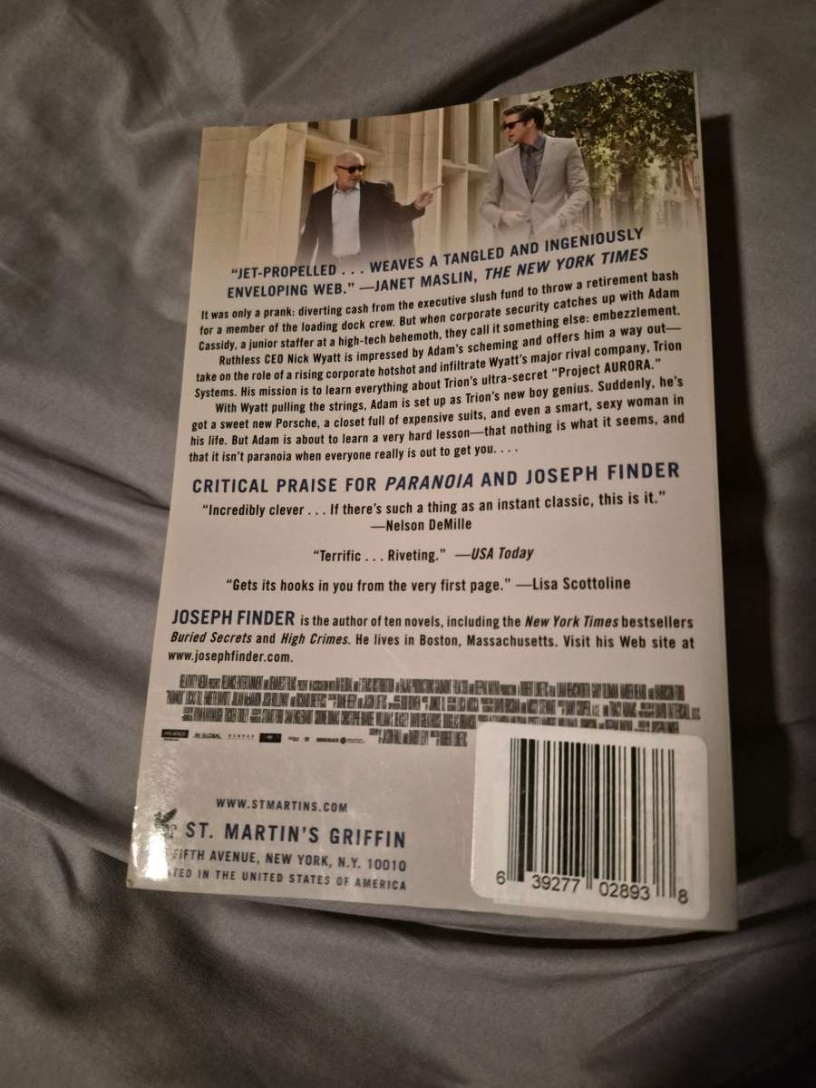 BRAND NEW COPY Of Paranoia by Joseph Finder
