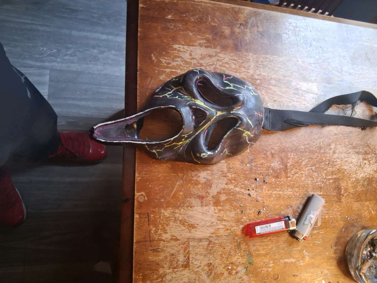 scream custom mask hand painted