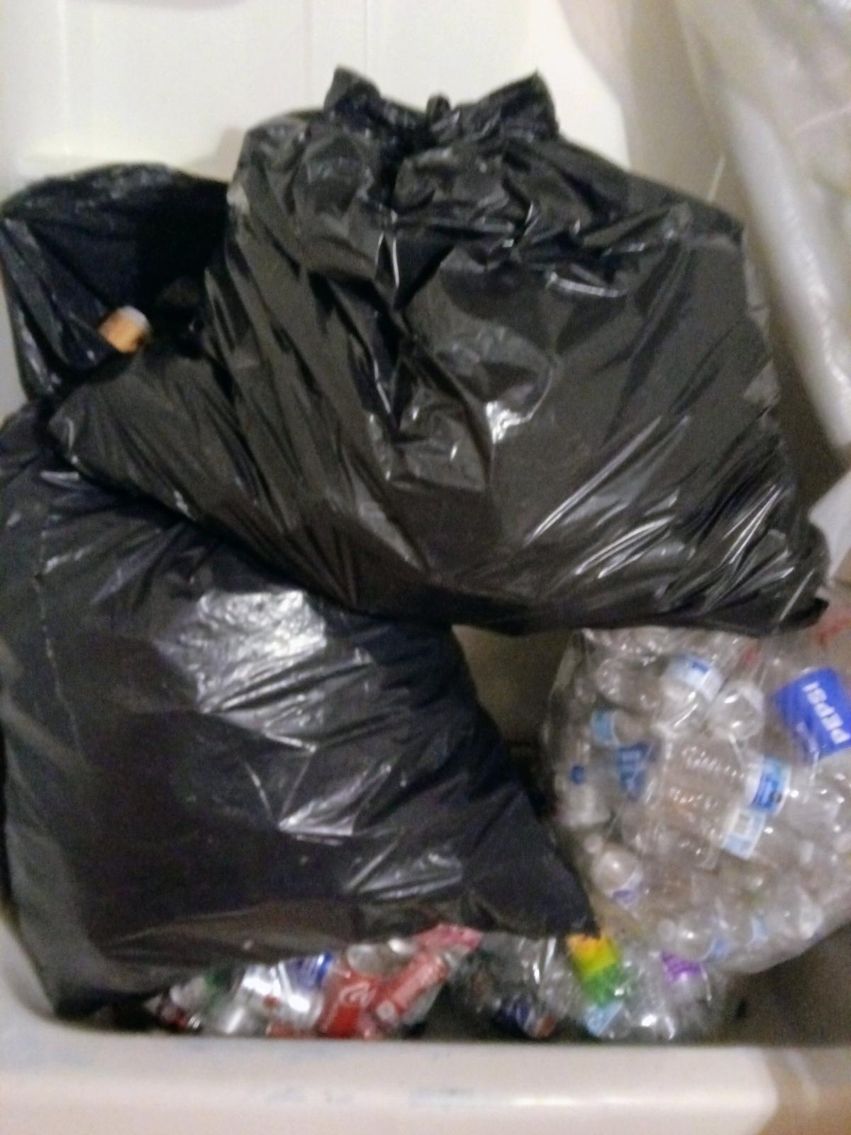 100 dollars in cans and bottles