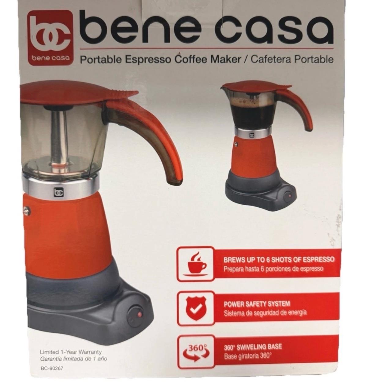 Cafetera Elctrica Bene Casa BC90267  6 Tazas Espresso  Roja