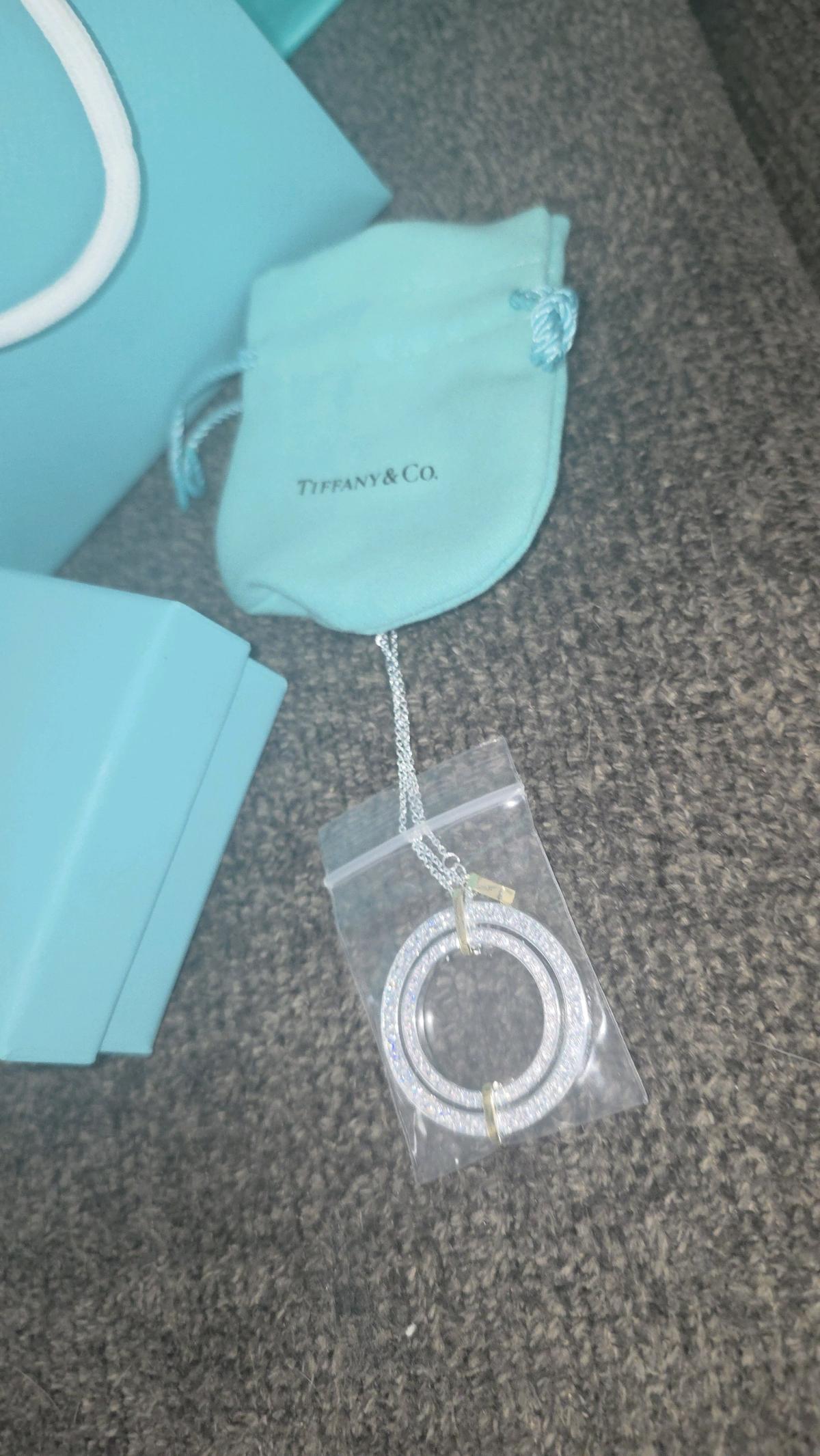 TiffanyCo circle pendant authentic