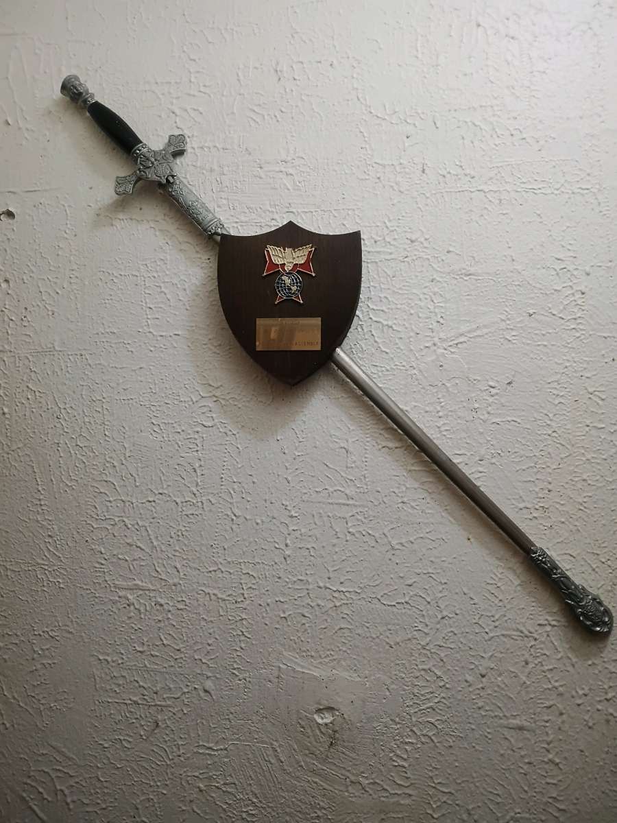 Decorative sword SIR KNIGHT JOHN A REGO POPE JOHN XXIII