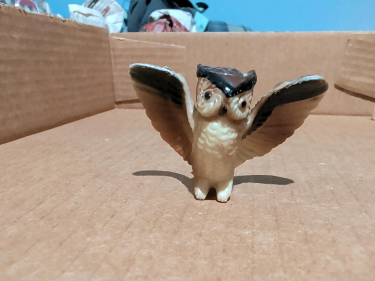 Vintage Miniature Owls Plastic Celluloid Figurines