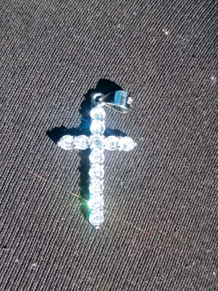 925 silver diamond cross