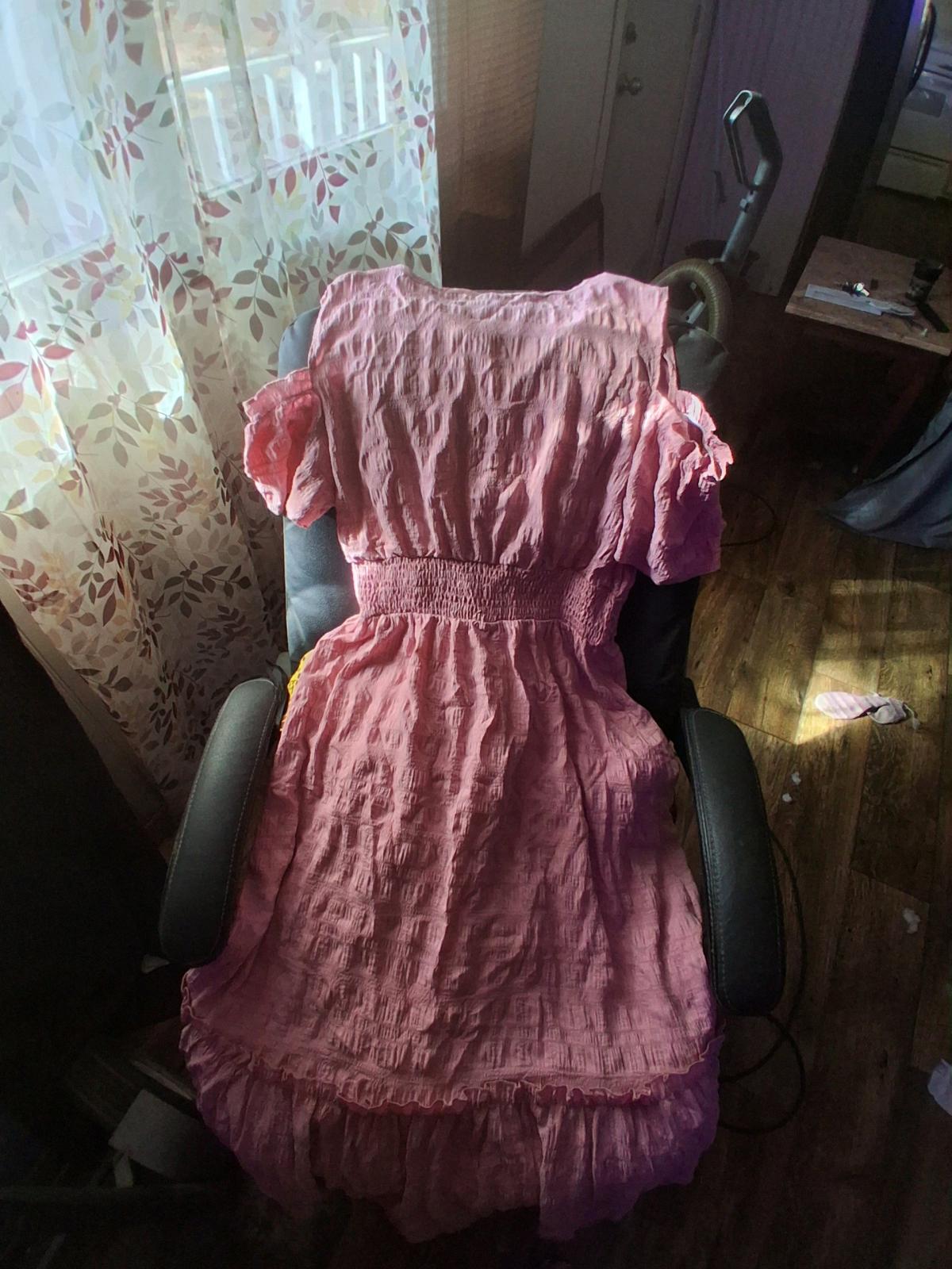 off the shoulder long pink dress