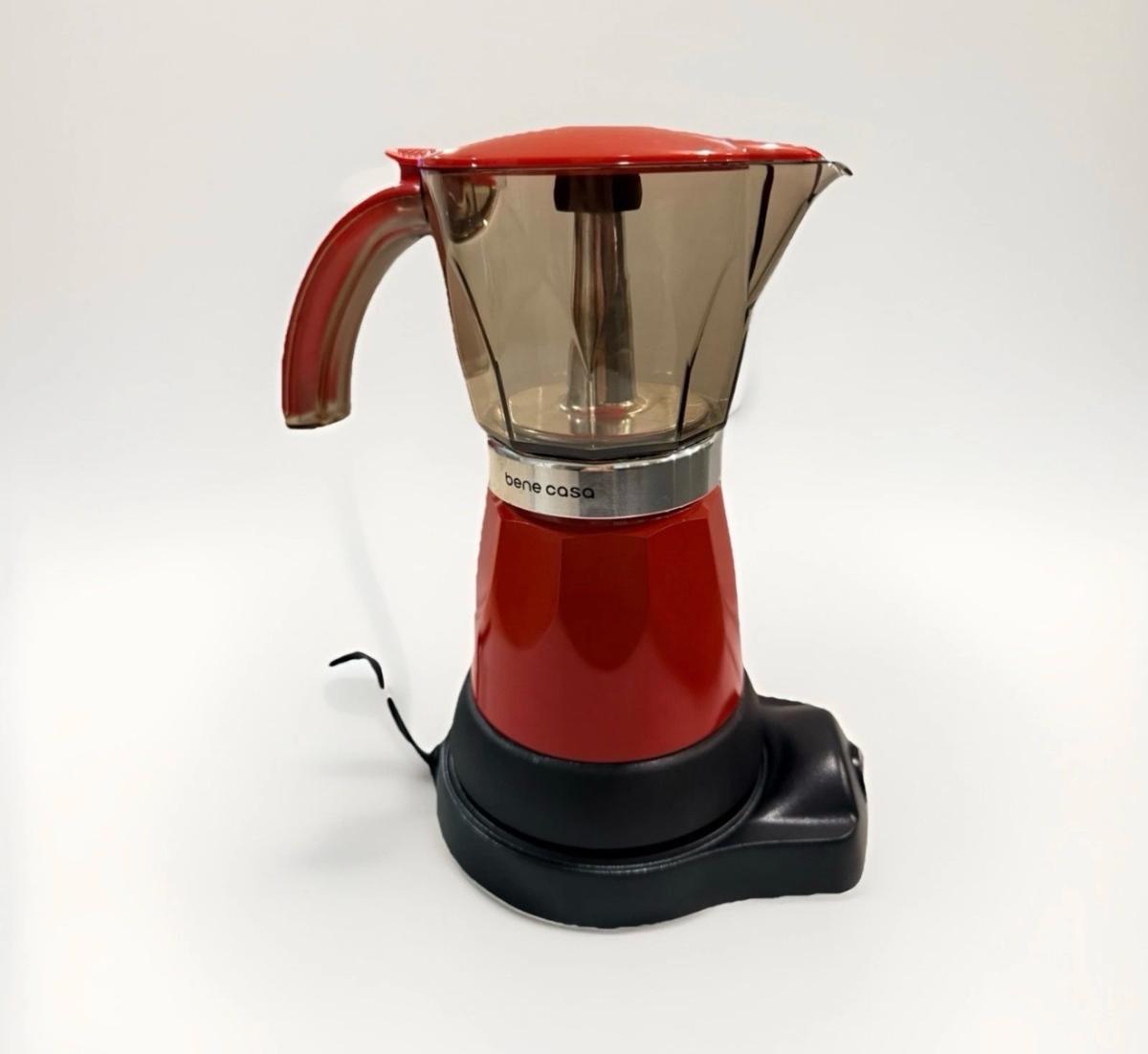 Cafetera Elctrica Bene Casa BC90267  6 Tazas Espresso  Roja