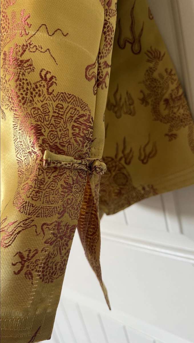 Chinese New Year Golden Dragon Jacket  Pants Set Size XXL WO