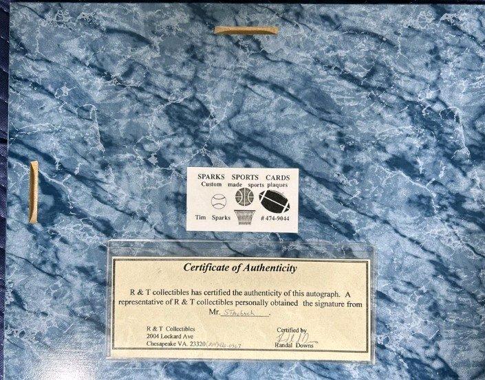 Autograph plaque rodger staubach