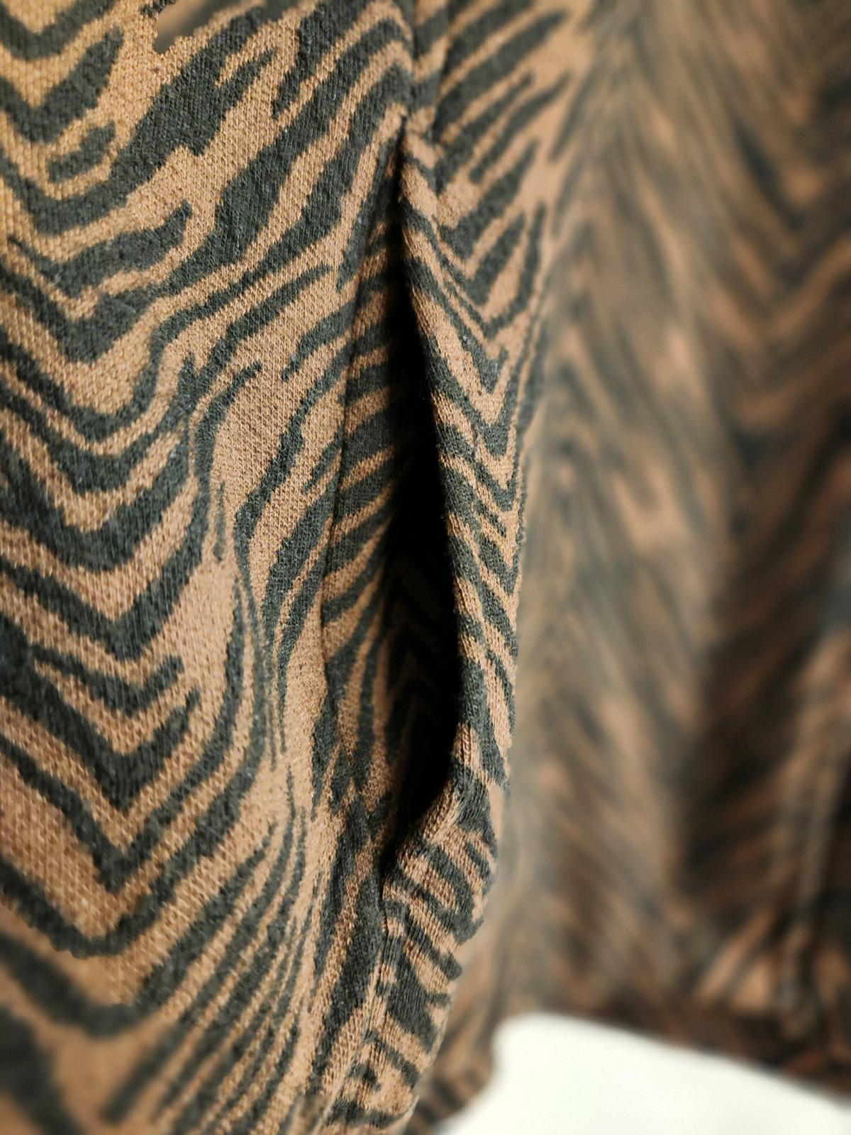 Charter Club Size Large Brown and Black Animal Print Blazer