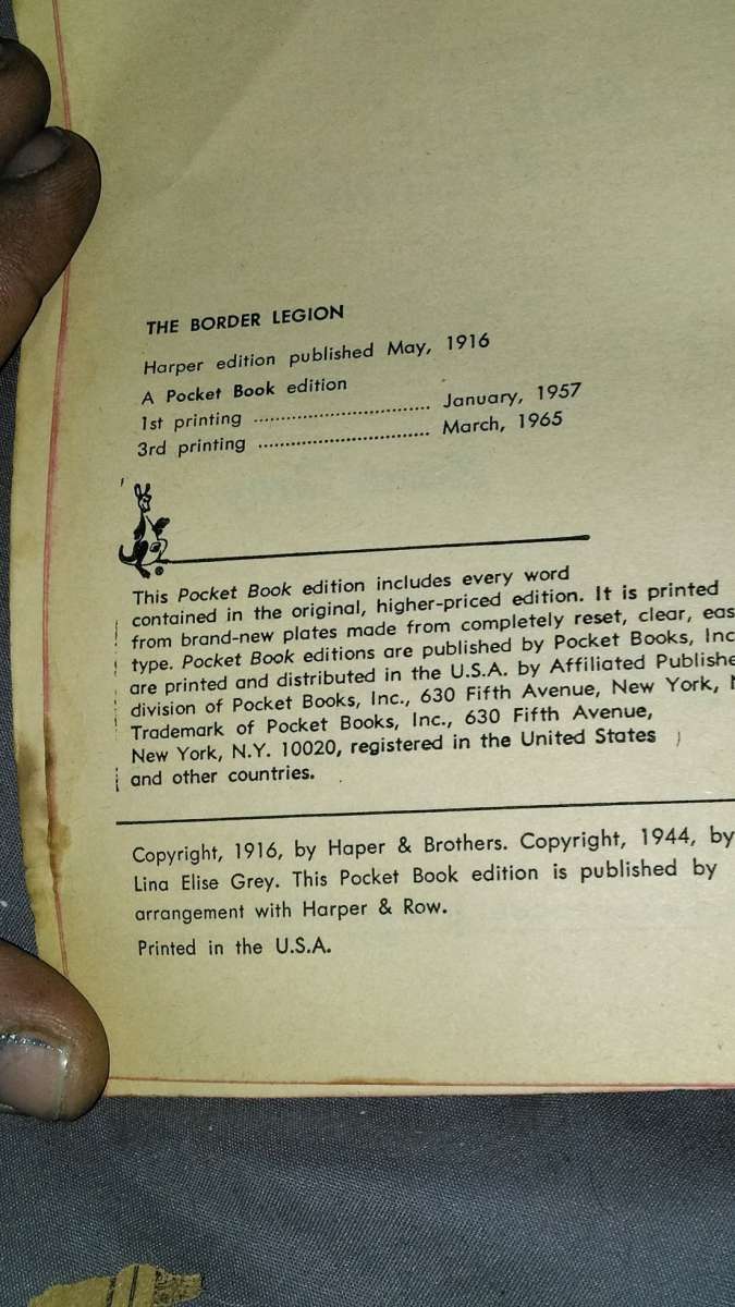 zane grey the botder legion