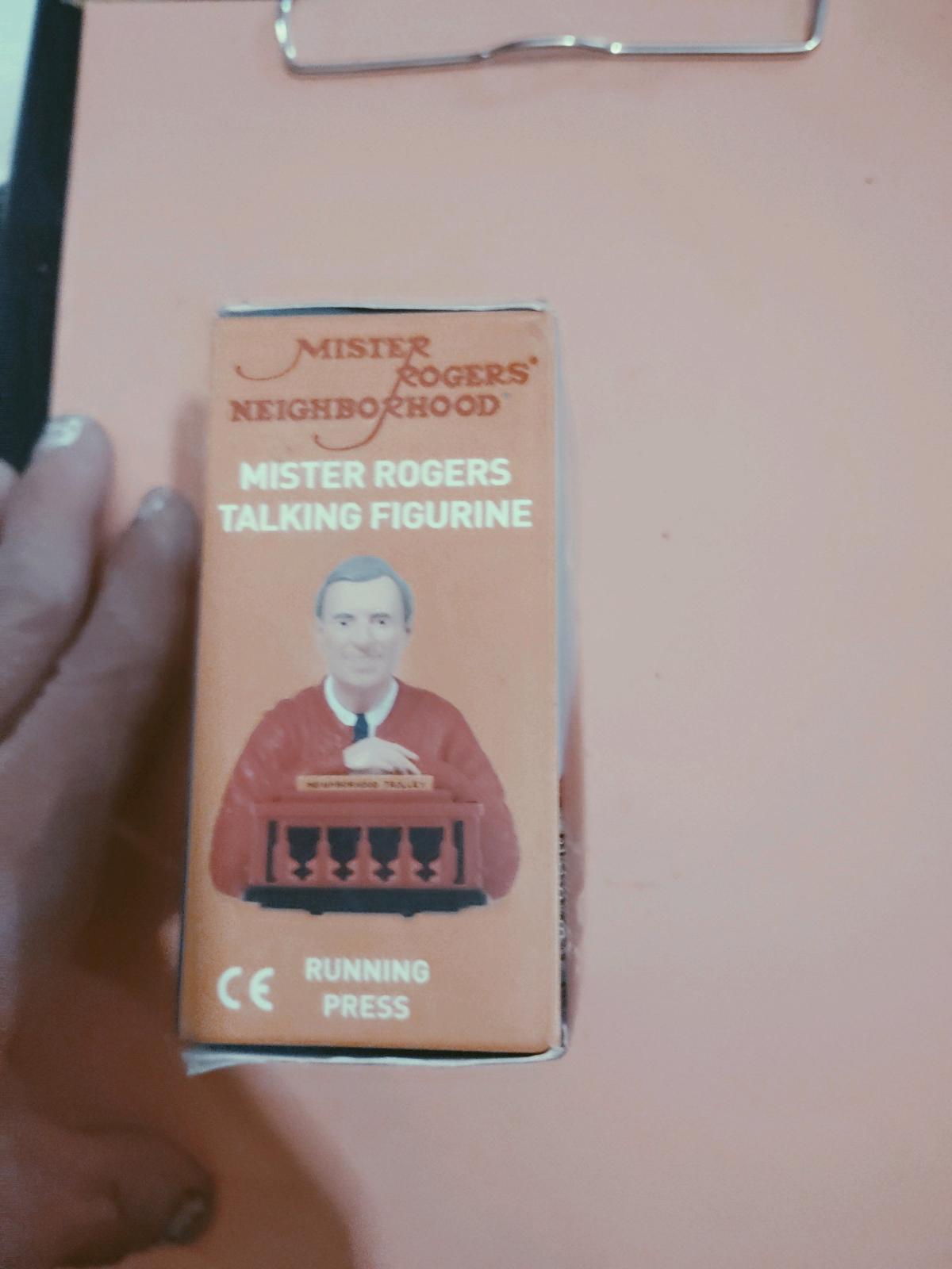 Mister Rogers neighborhood talking figurine