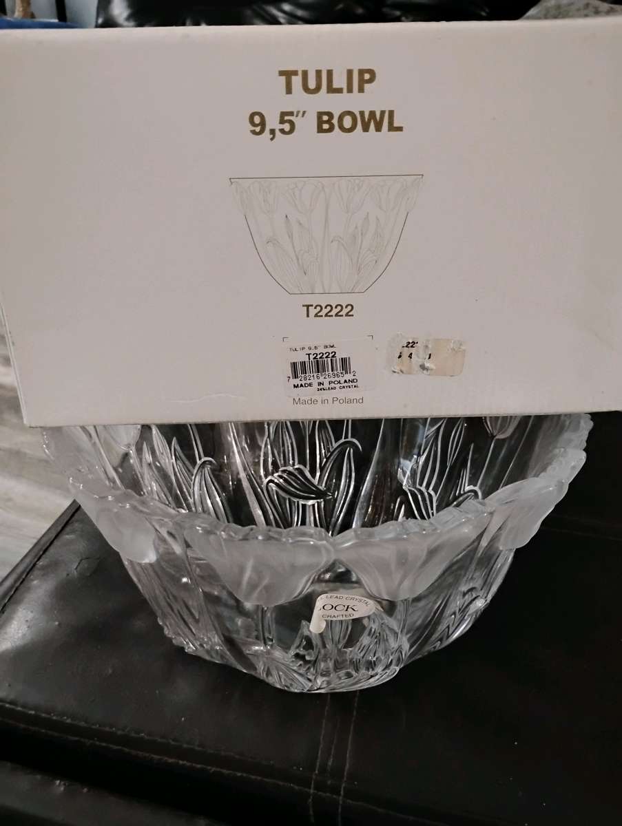 Block Crystal Tulip Bowl