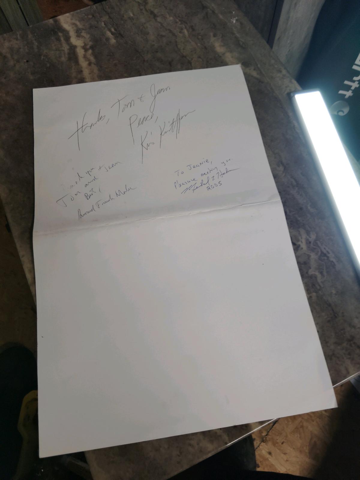 autographed memorabilia country western singers