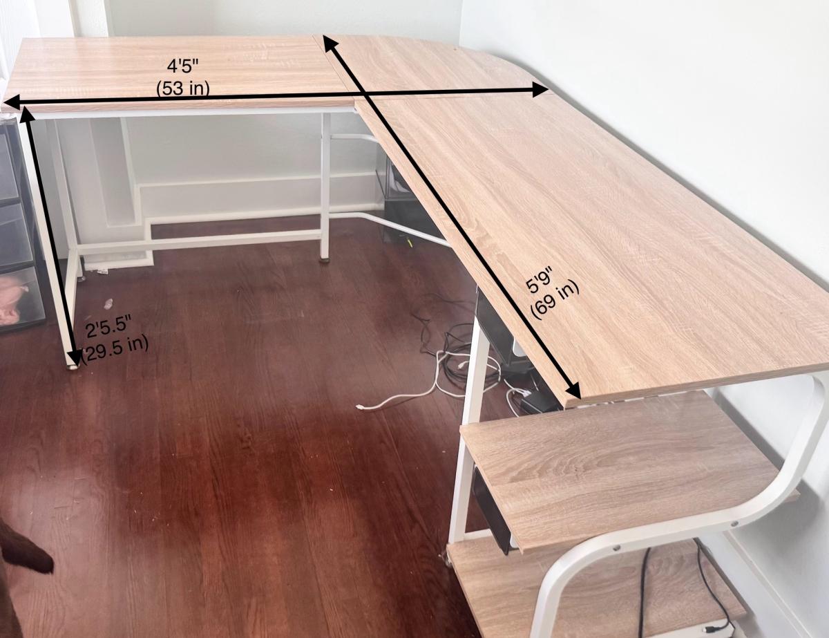 L shaped office desk