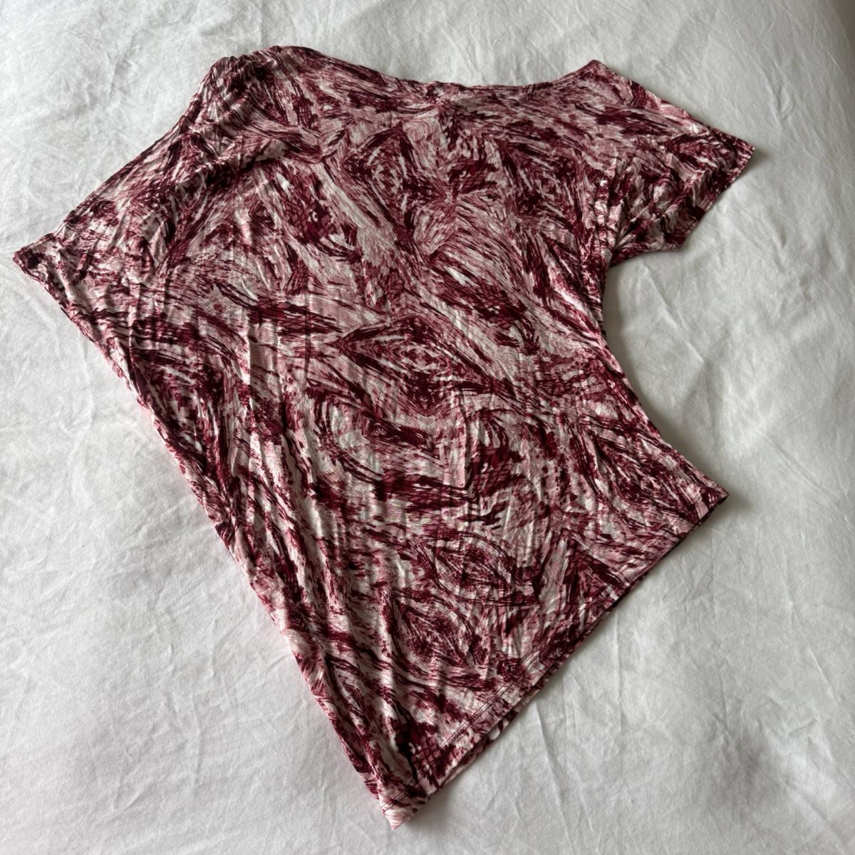 Wine  Blush Abstract Brushstroke Dolman Top  Soft Flowy Ligh