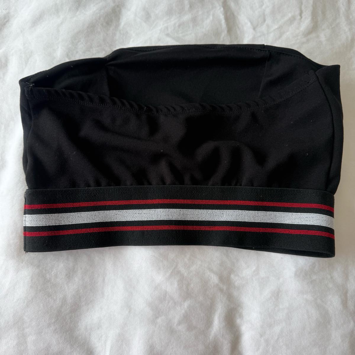 Brand New Haute Monde Black Striped Strapless Cropped Tube P