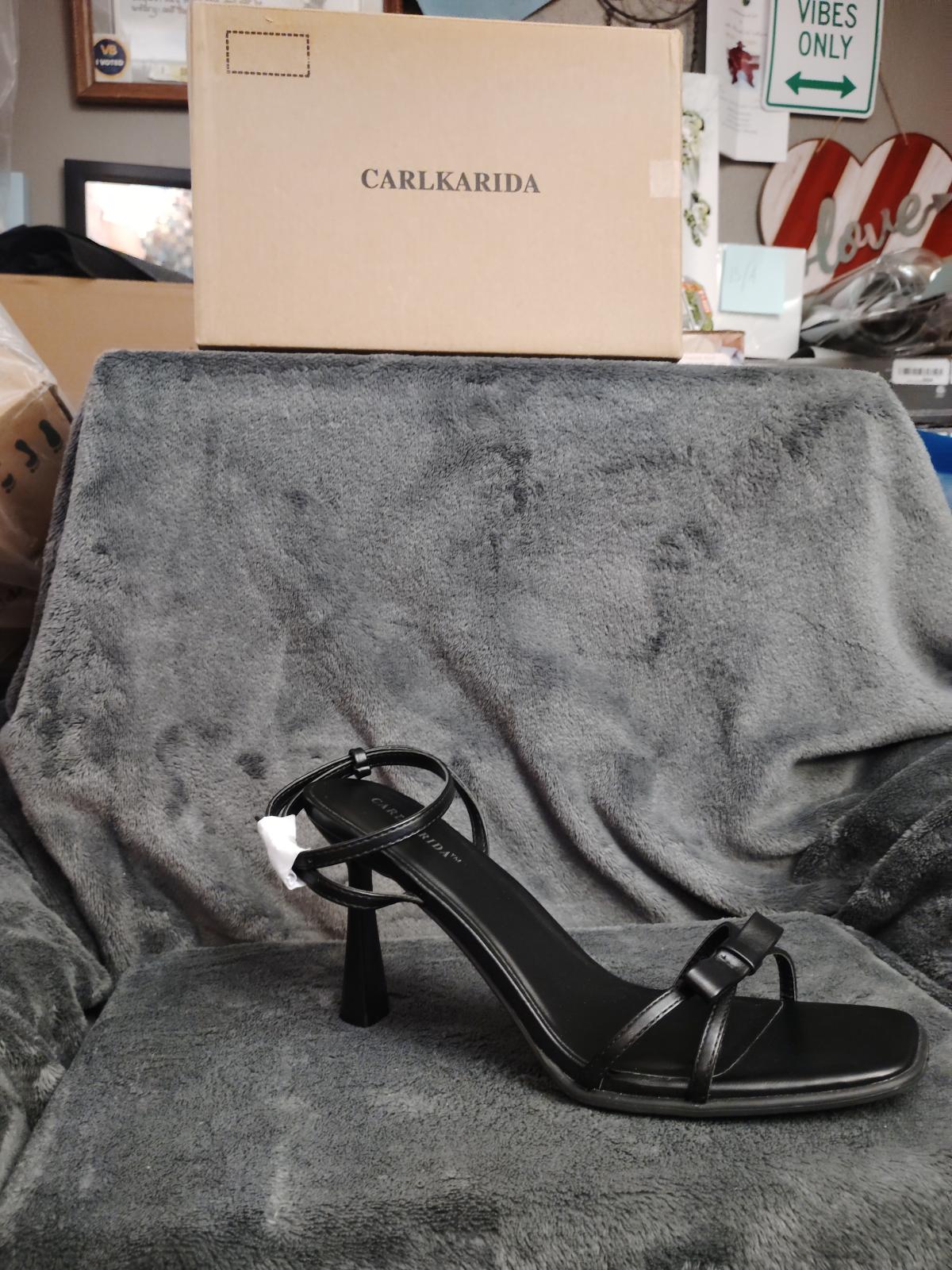 Carlkarida Square Toed Heels size 9 Black