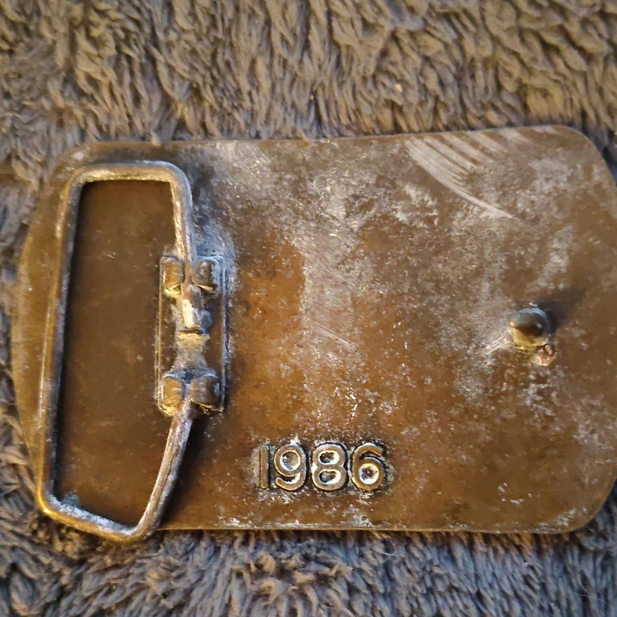 Reed Mining Tools 1986 Western Americana Belt Buckle Vintage