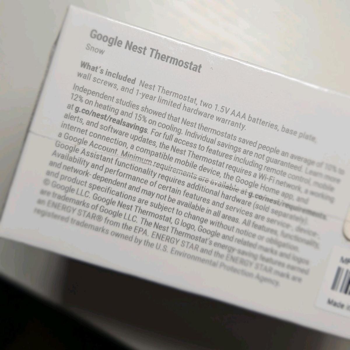 Google Nest Thermostat