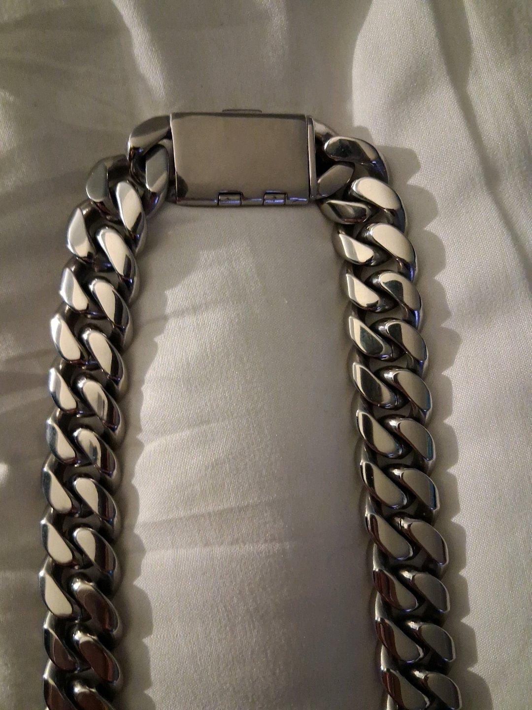 26in Stainless Steel Cuban Necklace