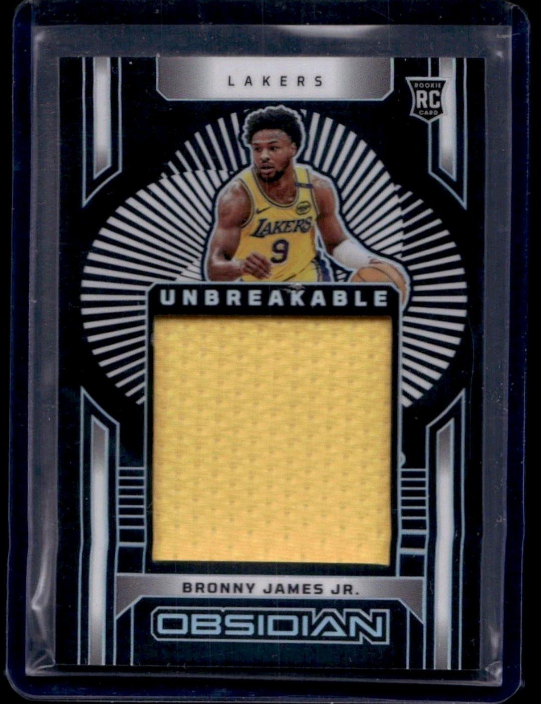 bronny james jersey card
