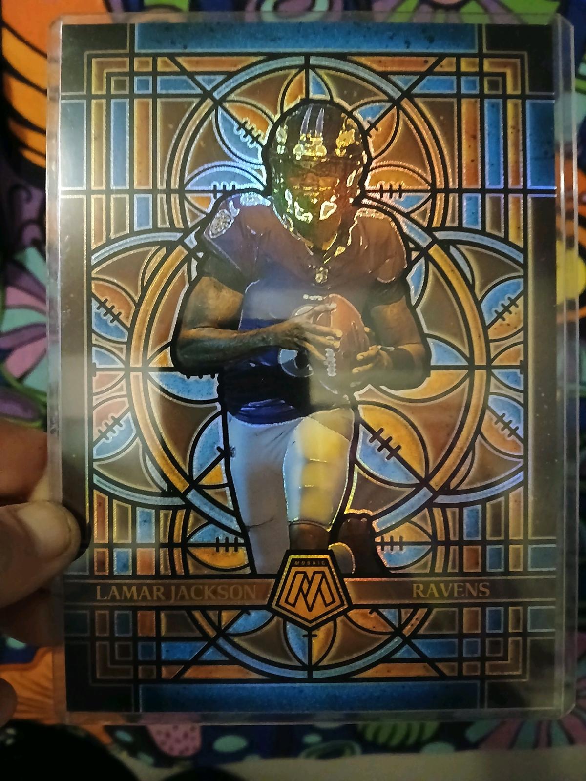 Lamar jackson oversized mosaic stained glass