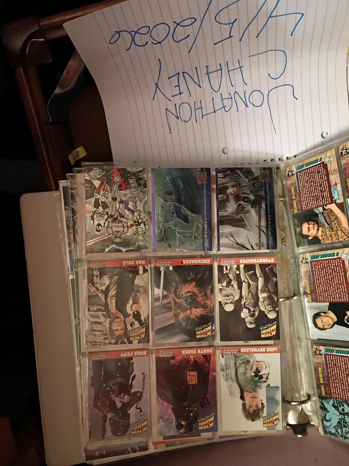 Star wars cards from 80s and 90s