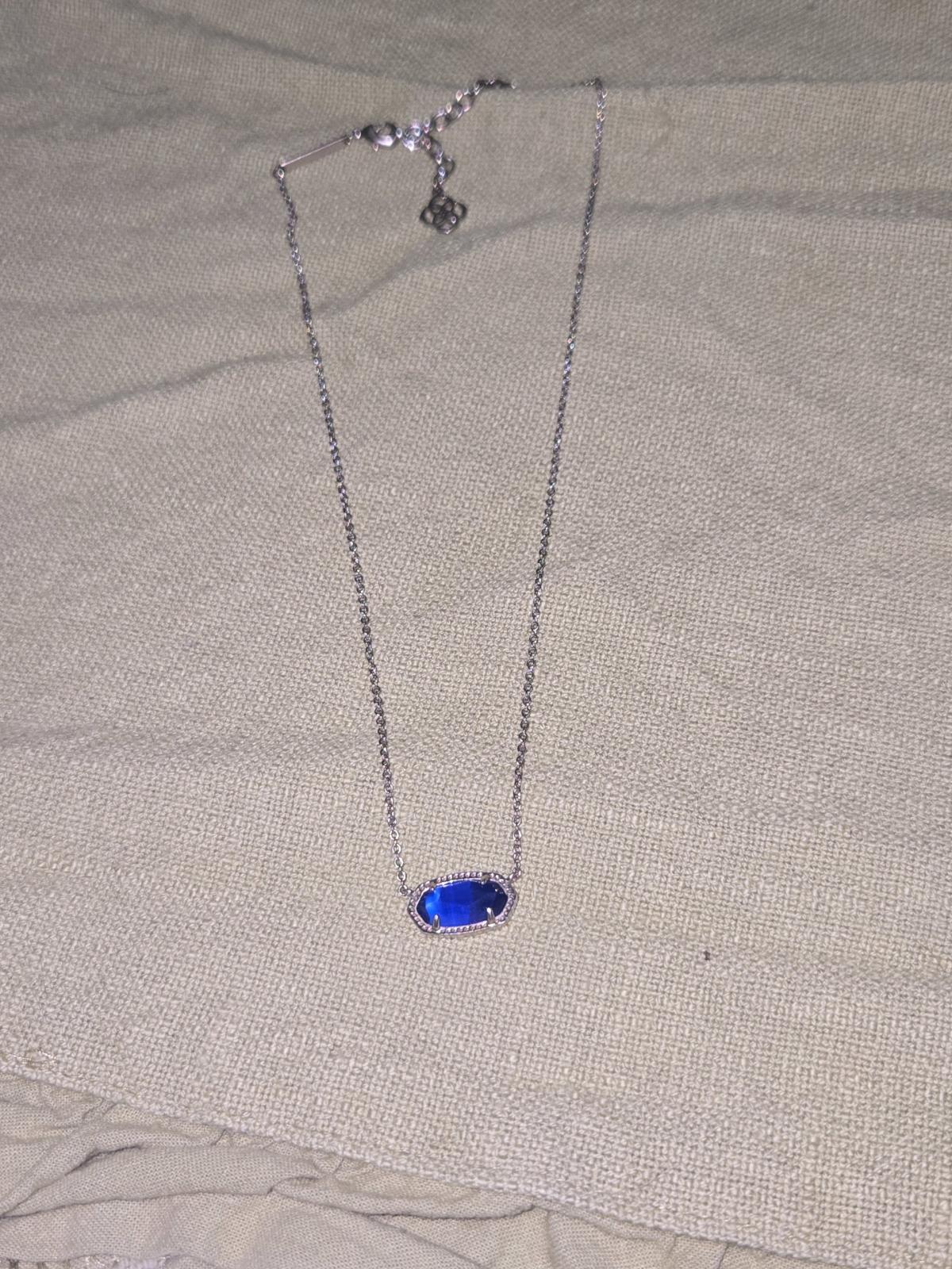 Kendra Scott Elisa Pendant Necklace in Cobalt Cats Eye