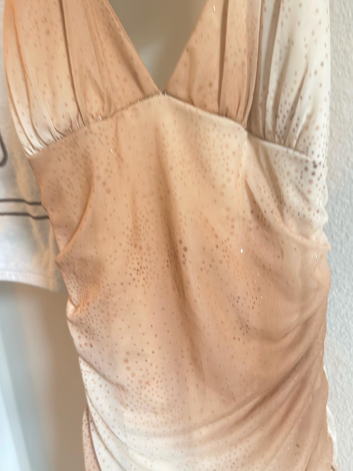 tan halter top dress size 8