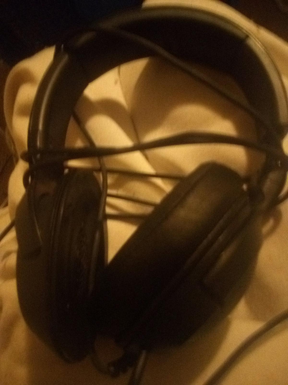 two black headphones