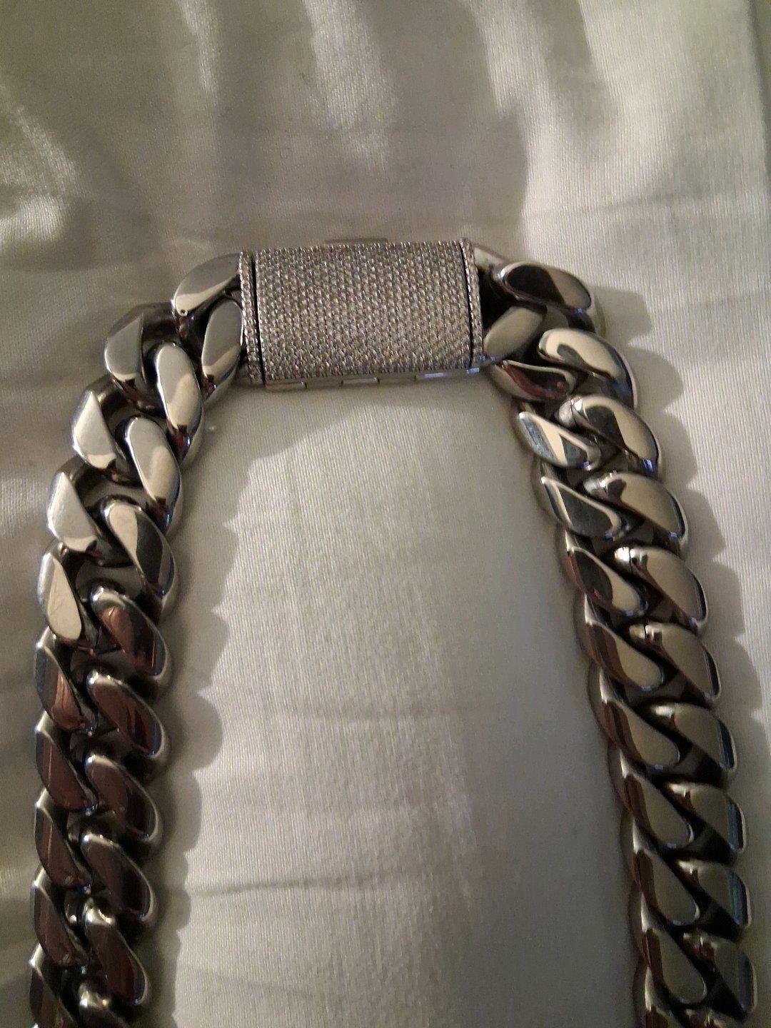 26in Stainless Steel Cuban Necklace