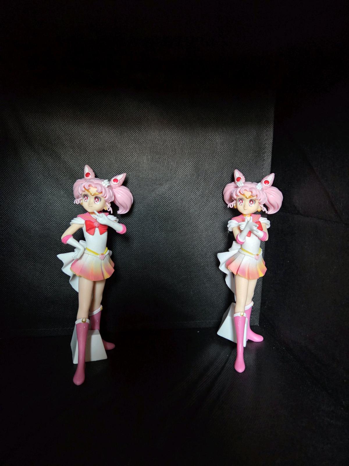 2 PcsSet Sailor Moon Eternal Super Chibi Moon Figure Glitter