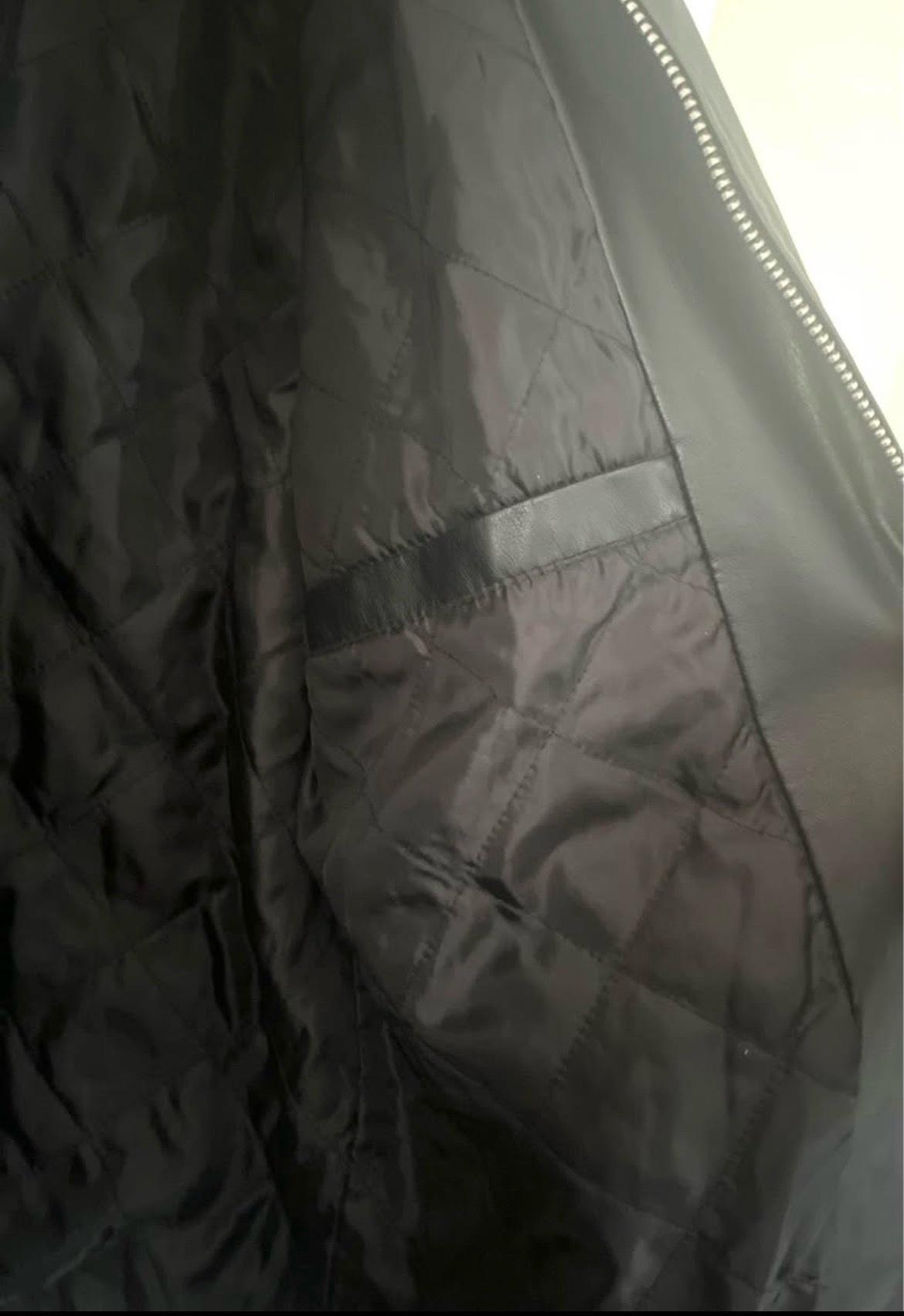 MENS HOODED FAUX LEATHER JACKET