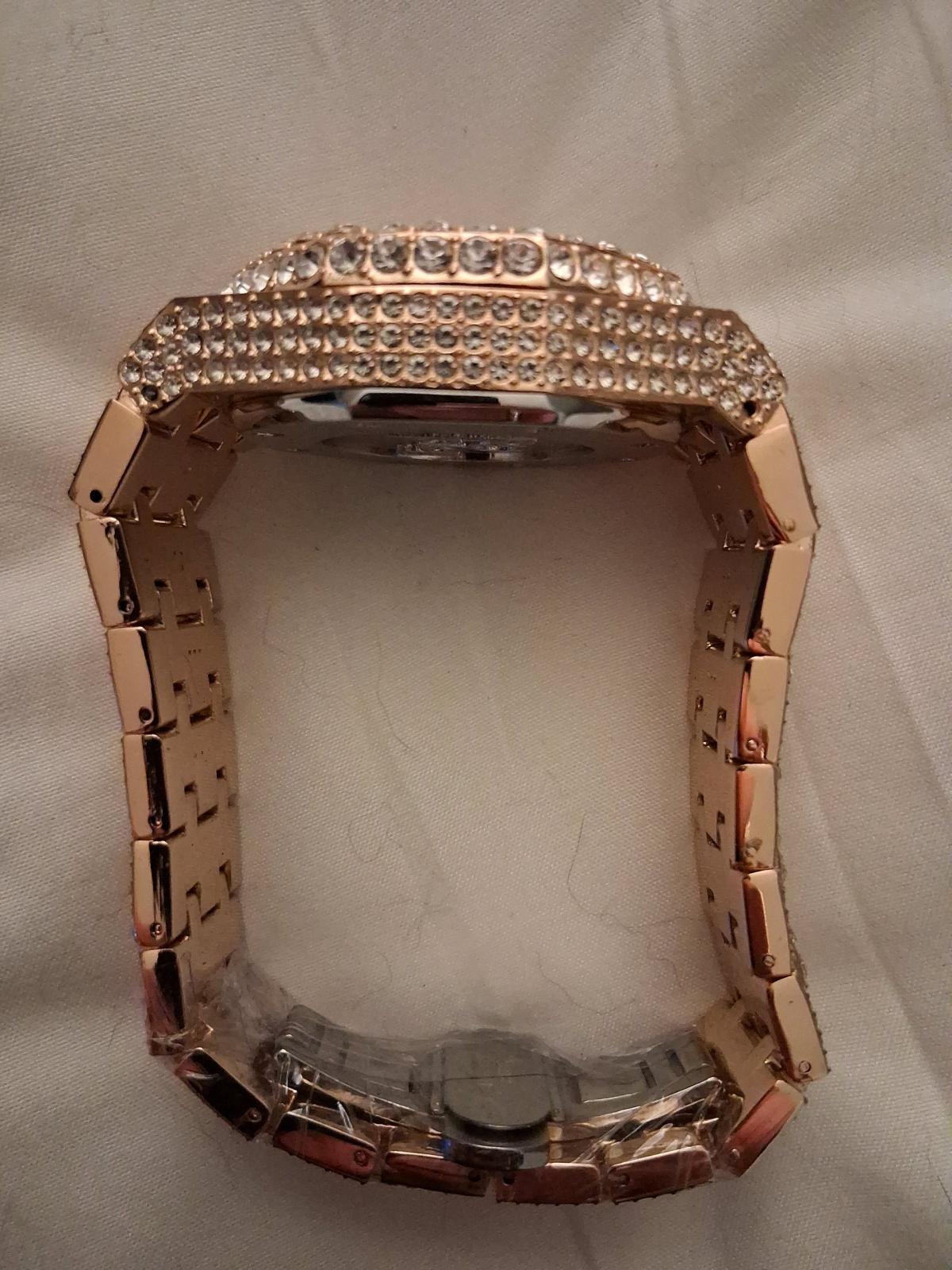 Rose Gold Quartz Movement Buss Down Mens Watch