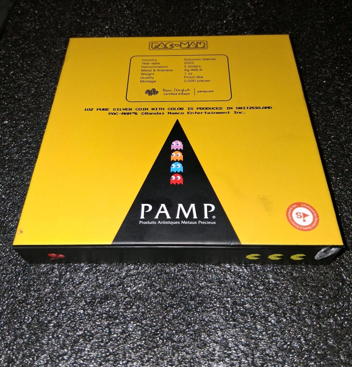 1 ounce silver 2025 PacMan 45th Anniversary coin