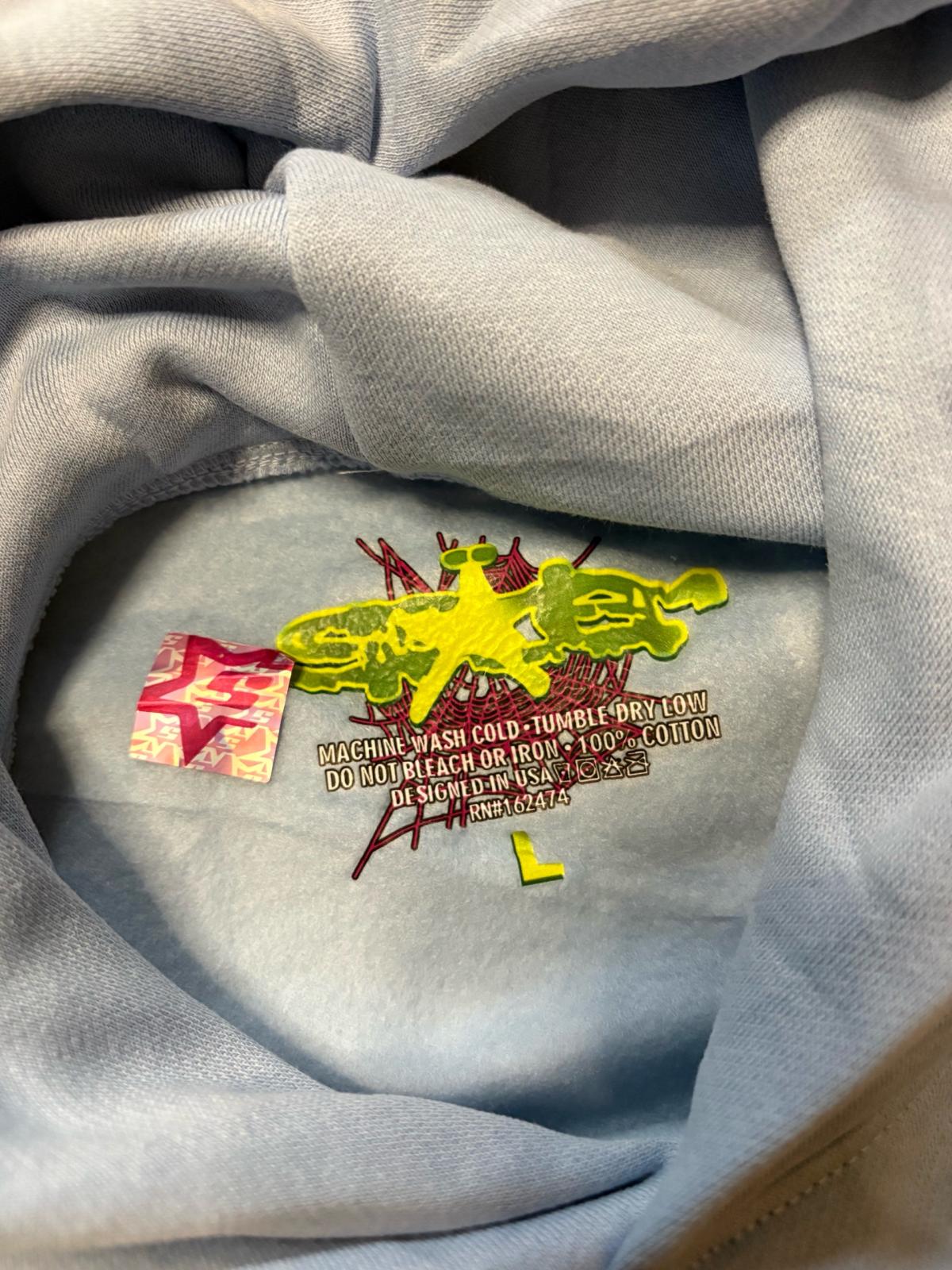 Large Blue Websuit Spider Hoodie