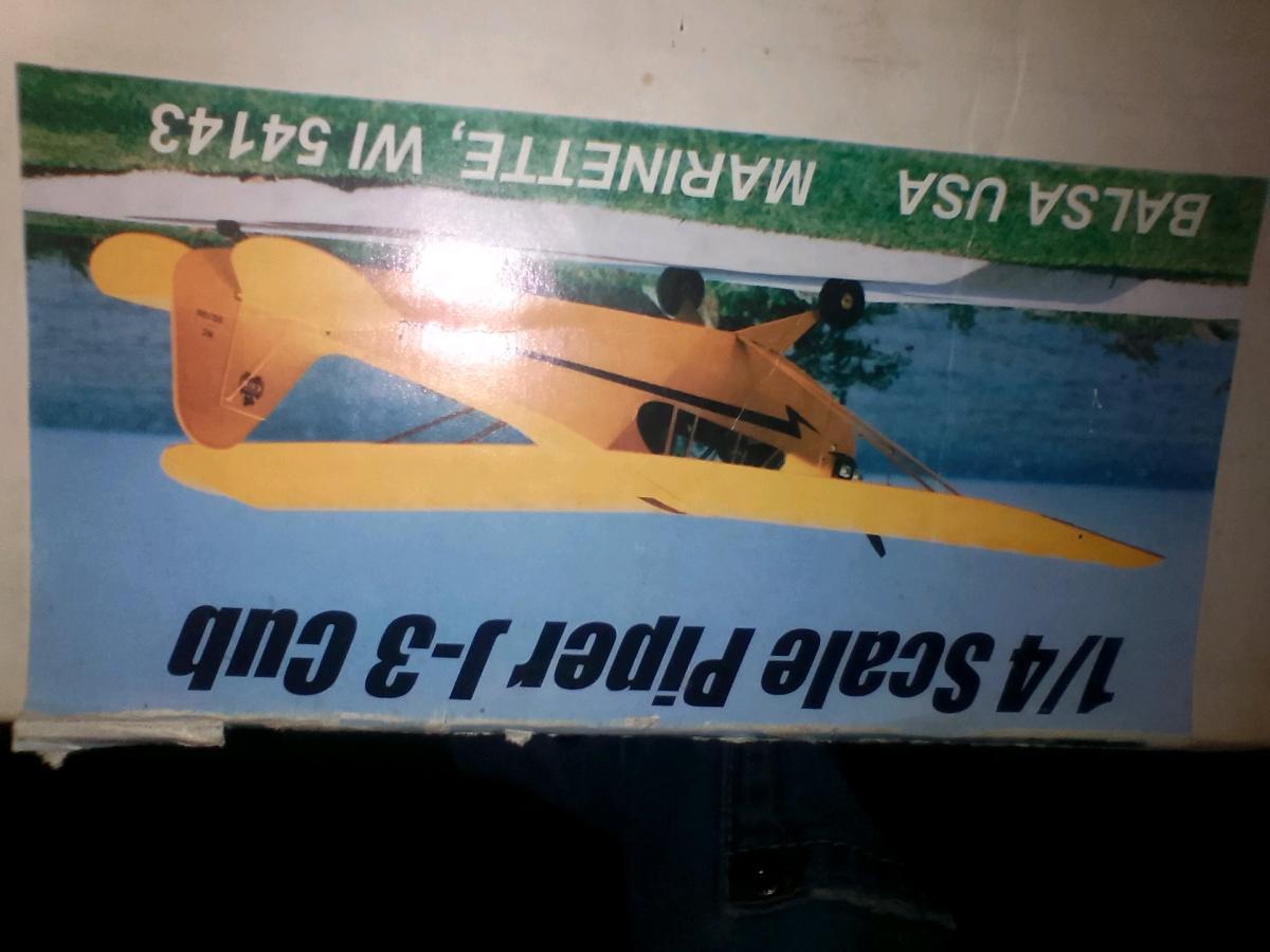 balsa USA quarter scale Piper j3 Cub model aircraft