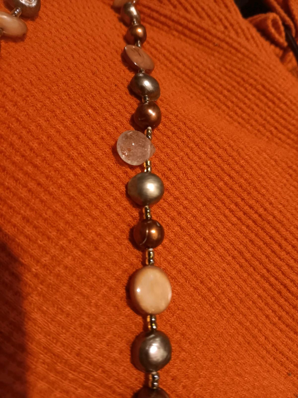 Freshwater pearl and gemstone necklace