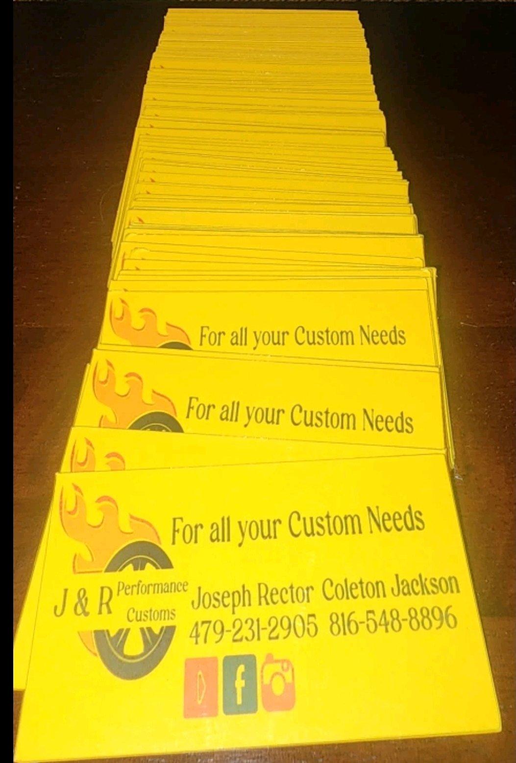 Custom laminated business cards