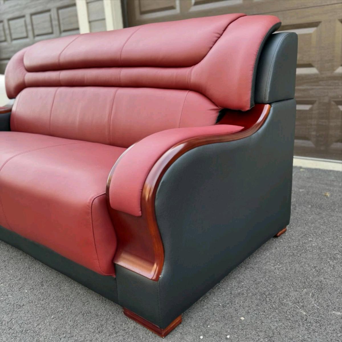 Premium Natural Leather Living Room Sofa