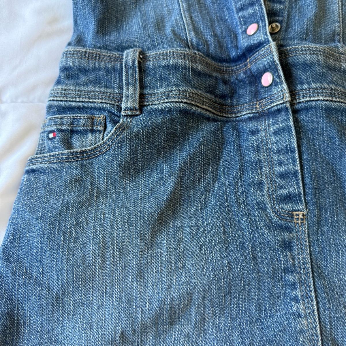 Tommy Hilfiger Girls Size 10 Denim Shirt Dress  Short Sleeve