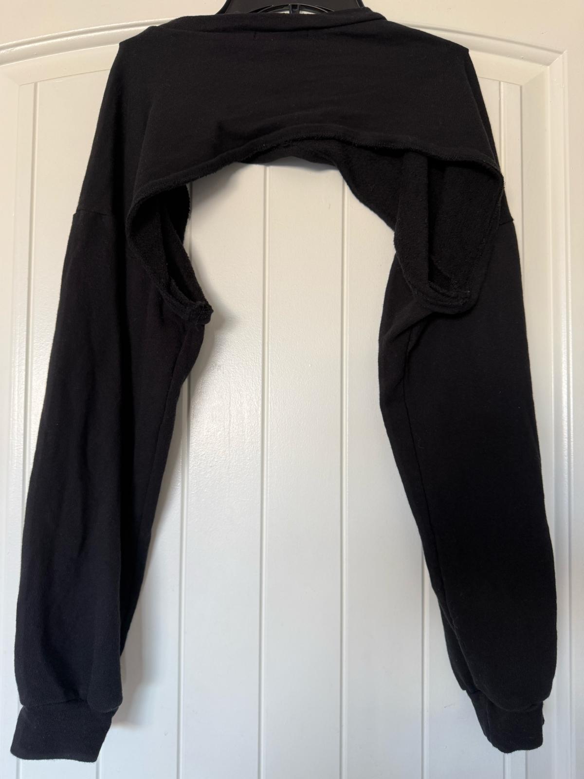 Papaya Limited Edition CutOut Cropped Sweatshirt  Black Long