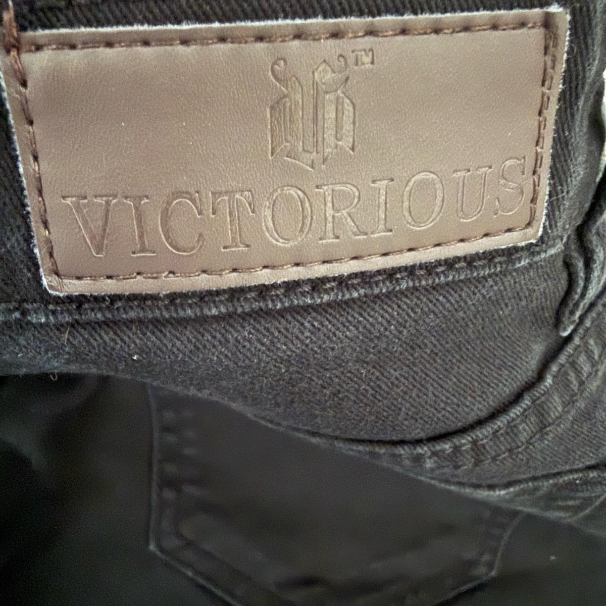 Victorious Mens Black Stretch Denim Jeans W36 L30  Cotton