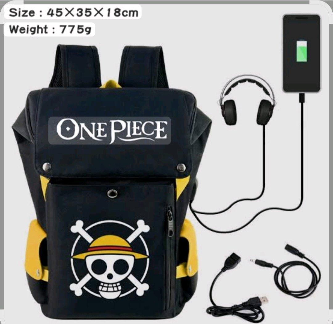 Anime One Piece Large Canvas BackpackHeight is 16 inches and