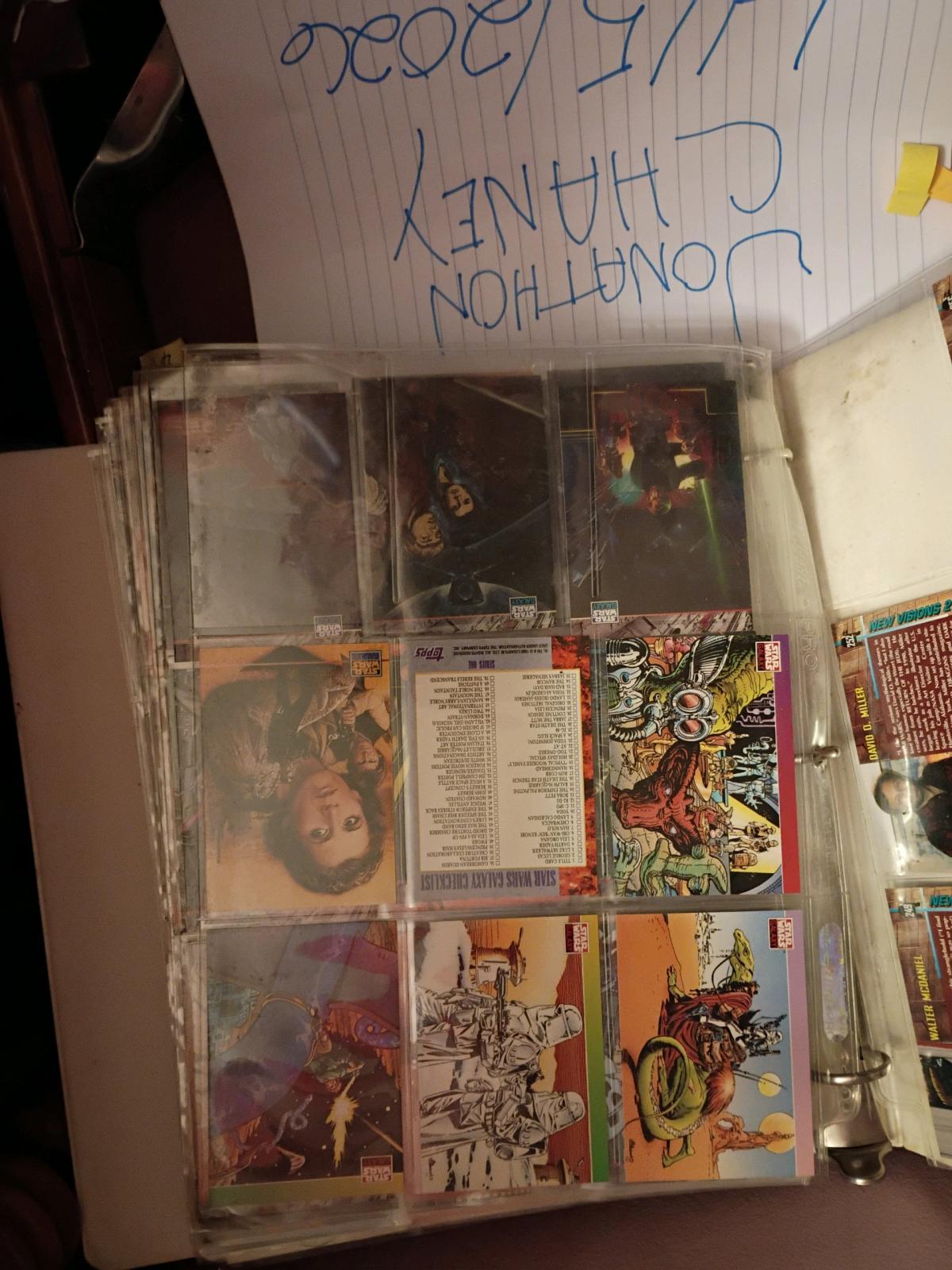 Star wars cards from 80s and 90s