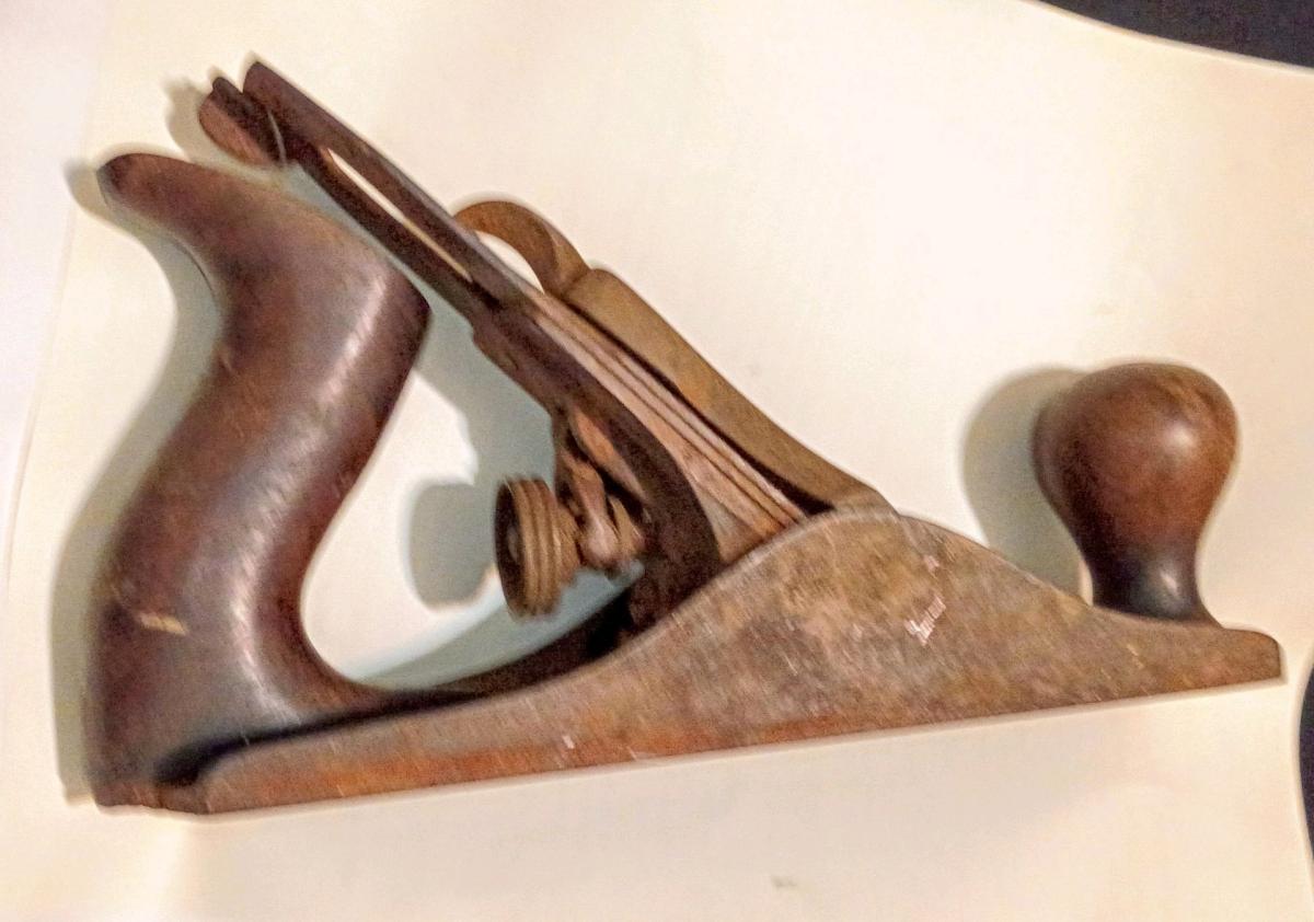 vintage wood hand planter