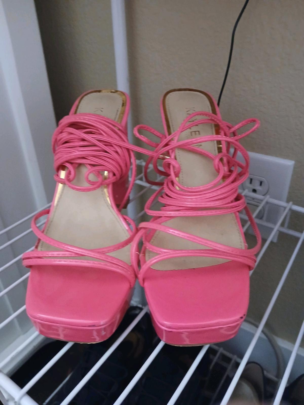 Pink Block Heels Size 7